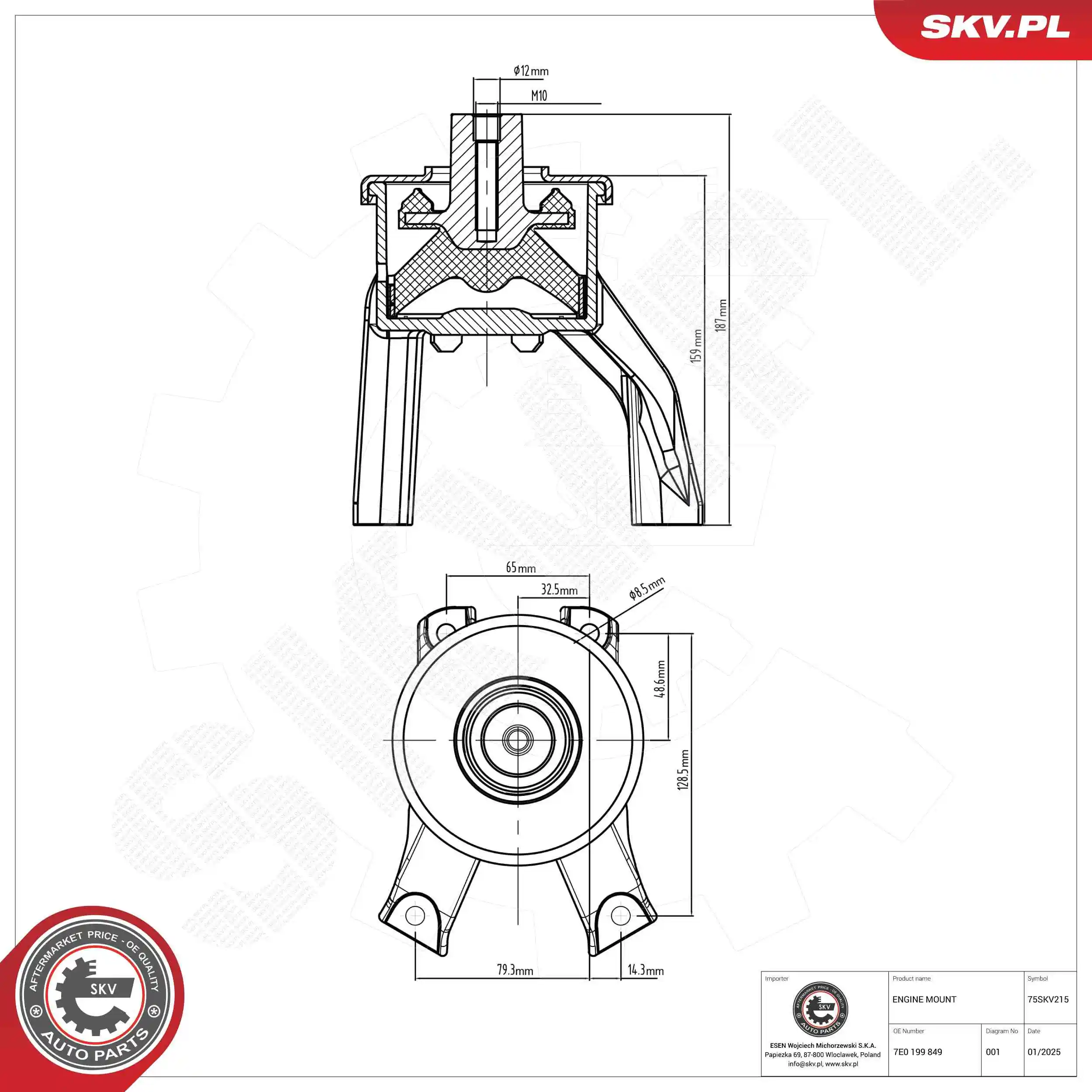 Mounting, engine